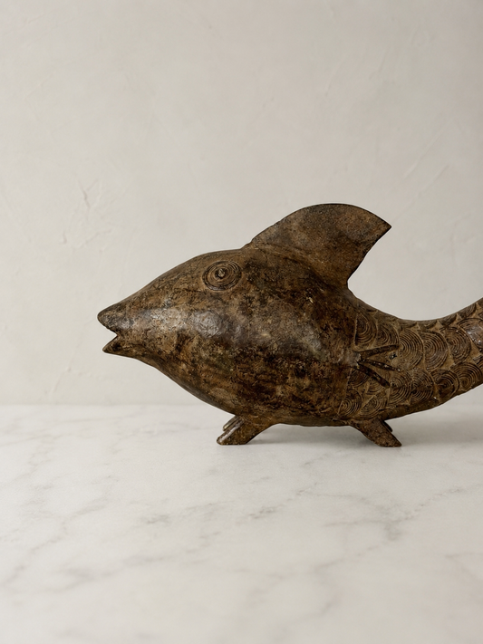 Burkinabé Bronze Fish Sculpture, Burkina Faso