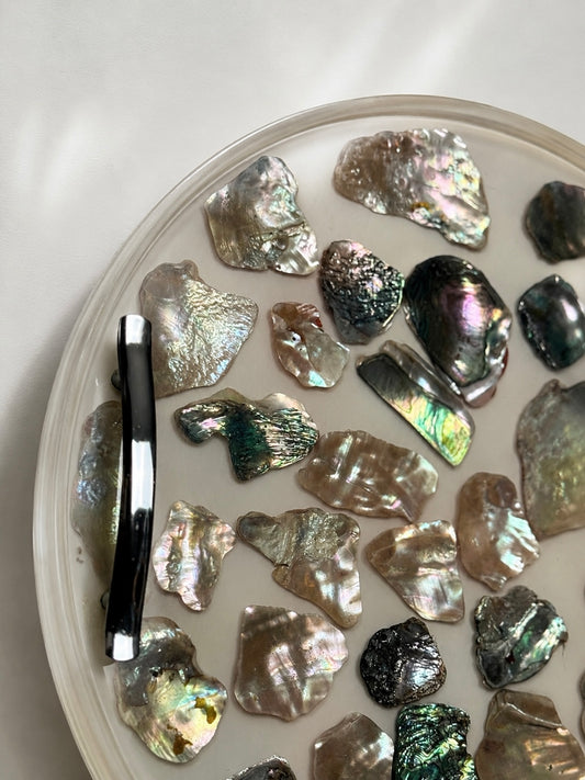 Lucite and Abalone Shell Tray