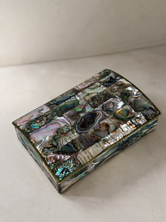 Alpaca Silver & Abalone Lidded Box