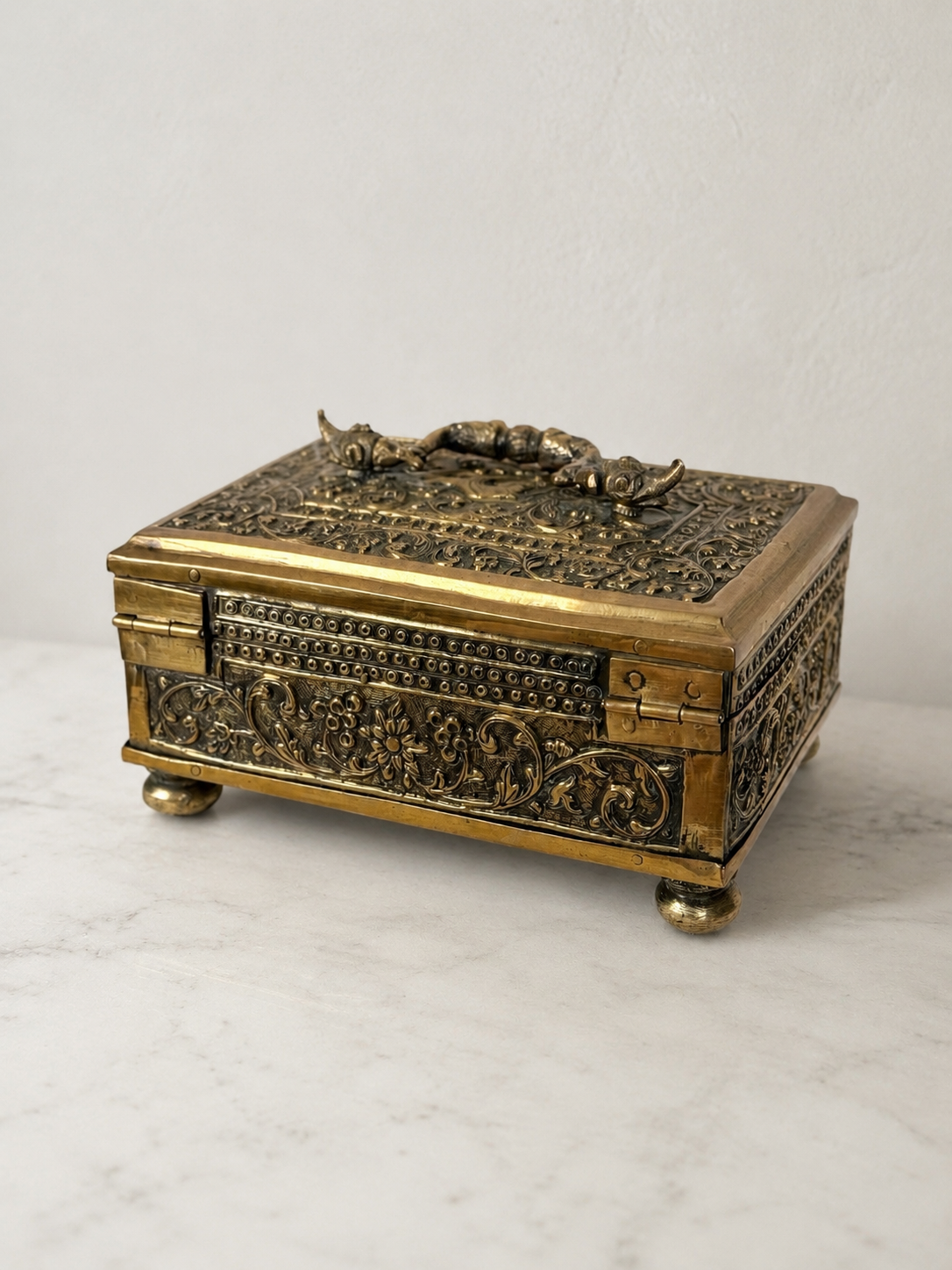 Ornate Brass Lidded Box