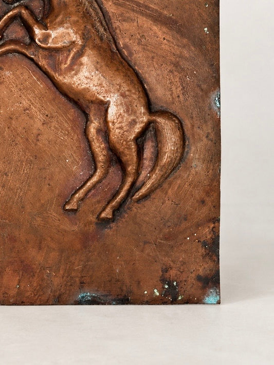 Copper Horse Repoussé Wall Plaque by Jack Jones