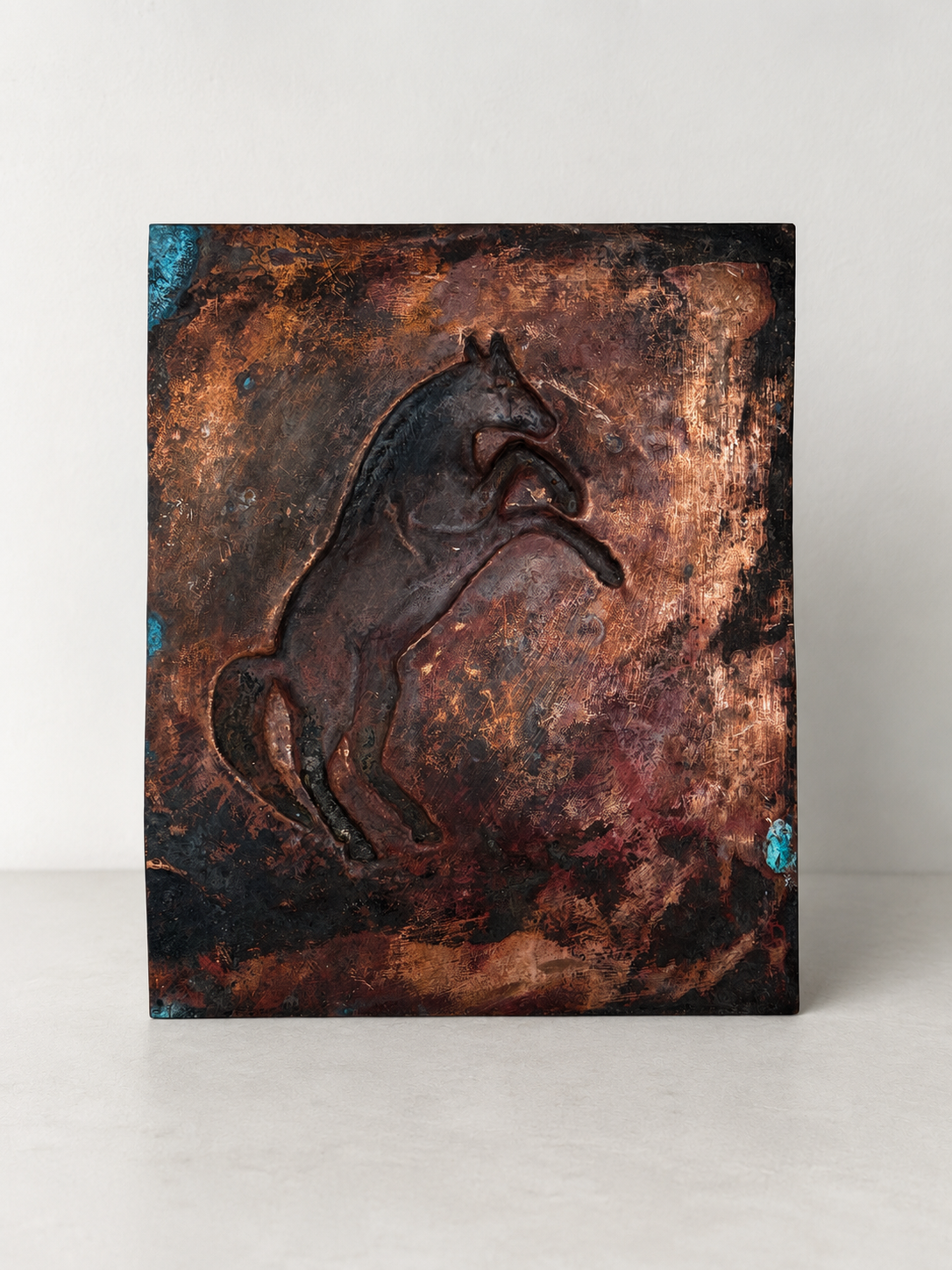 Copper Horse Repoussé Wall Plaque by Jack Jones
