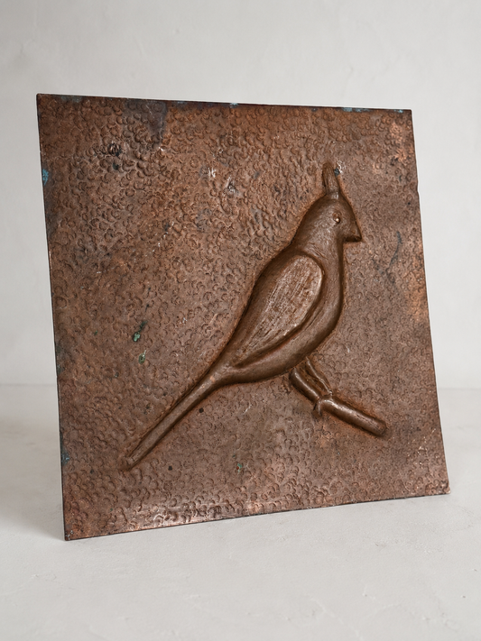 Copper Bird Repoussé Wall Plaque by Jack Jones