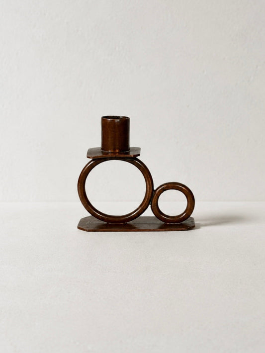 Art Deco Copper Candlestick