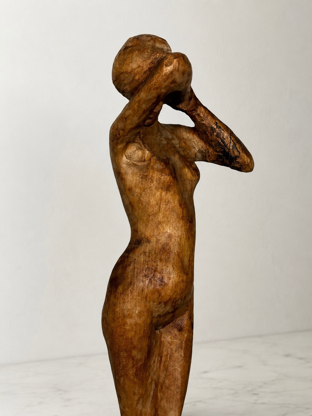 Carved Wood Female Figure Sculpture