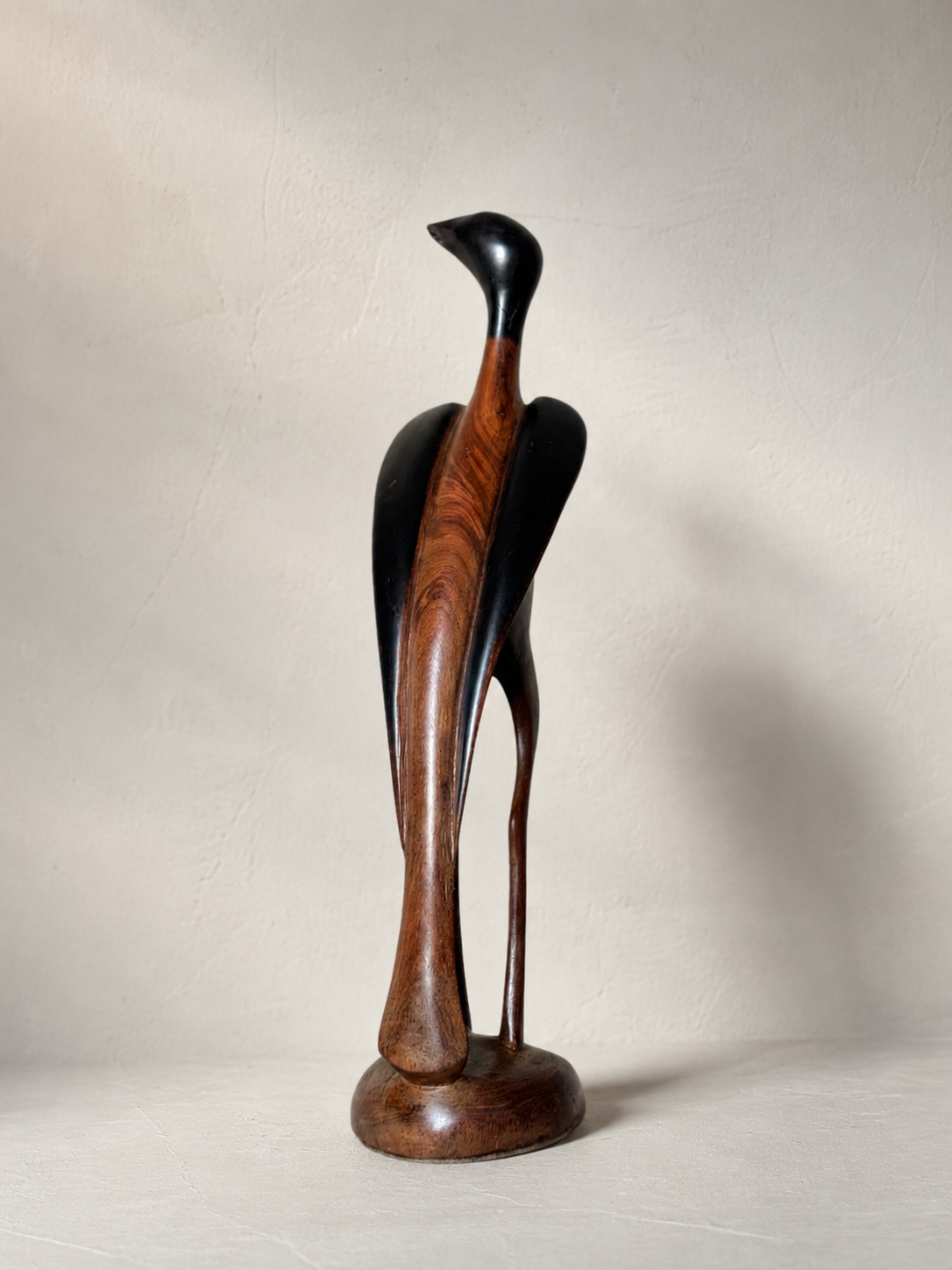 Carved Wooden Bird Sculpture