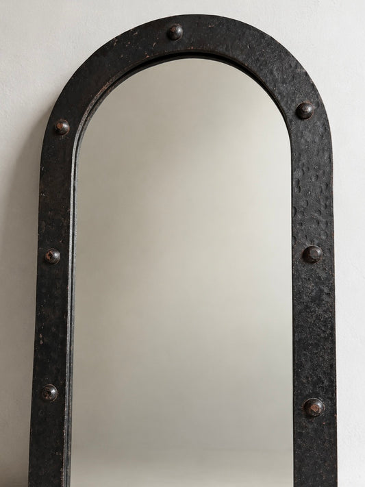 French Wrought Iron Arched Mirror
