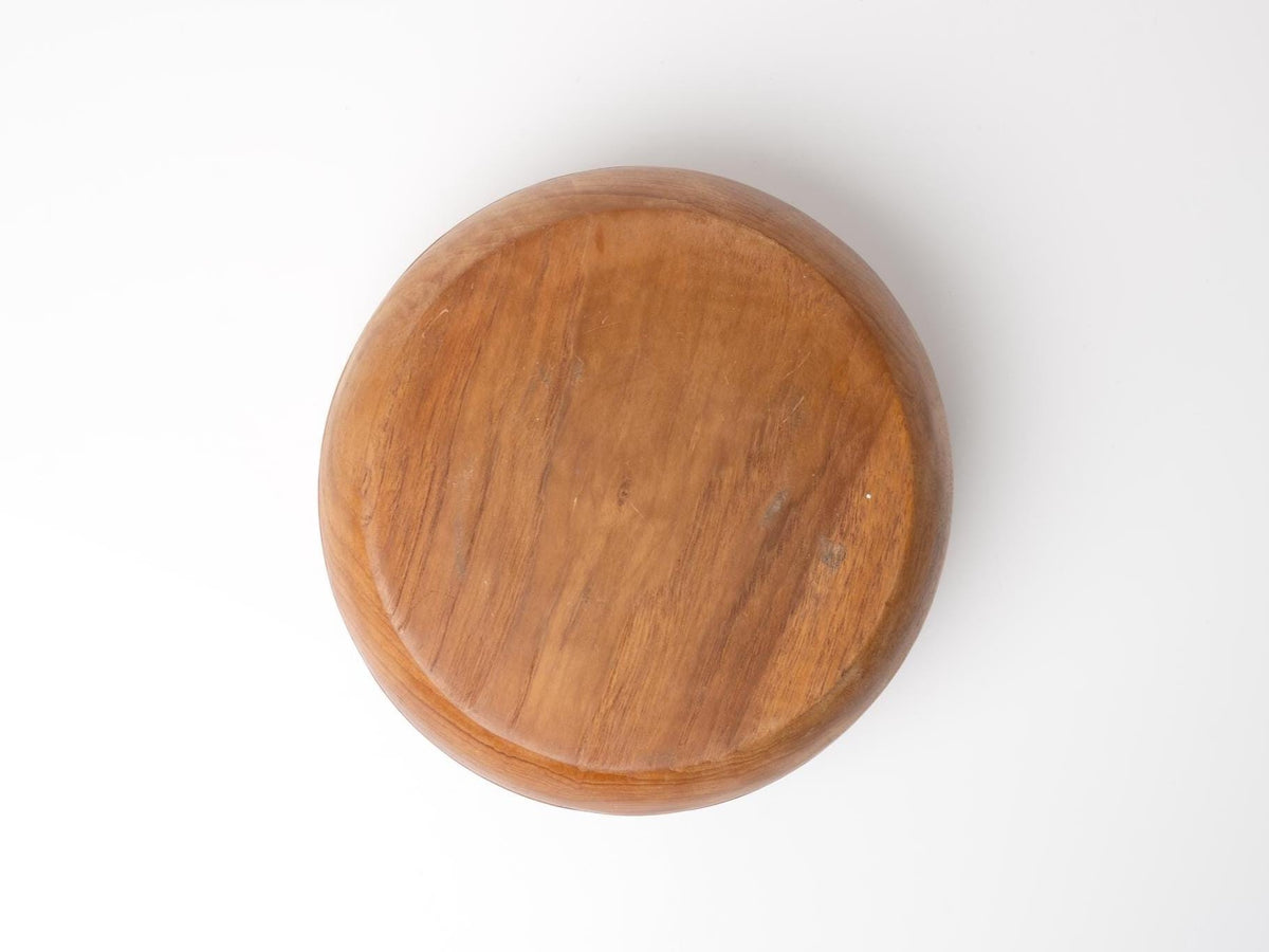 Ribbed Teak Bowl