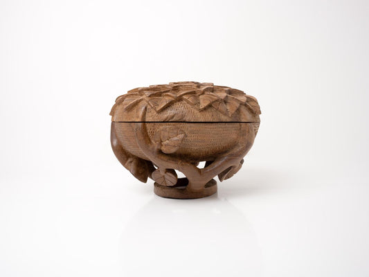 Hand-Carved Lotus Box