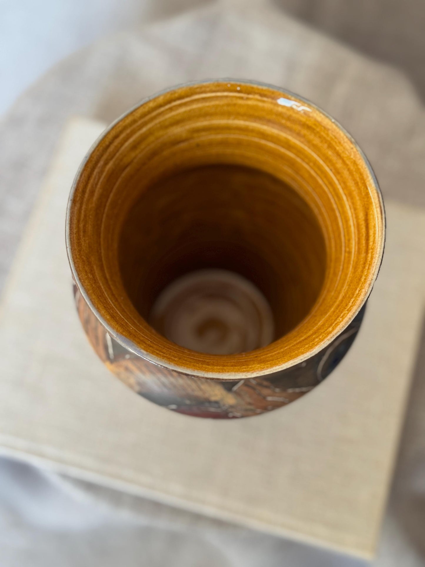 Signed Studio Pottery Vase, Jackie Walton