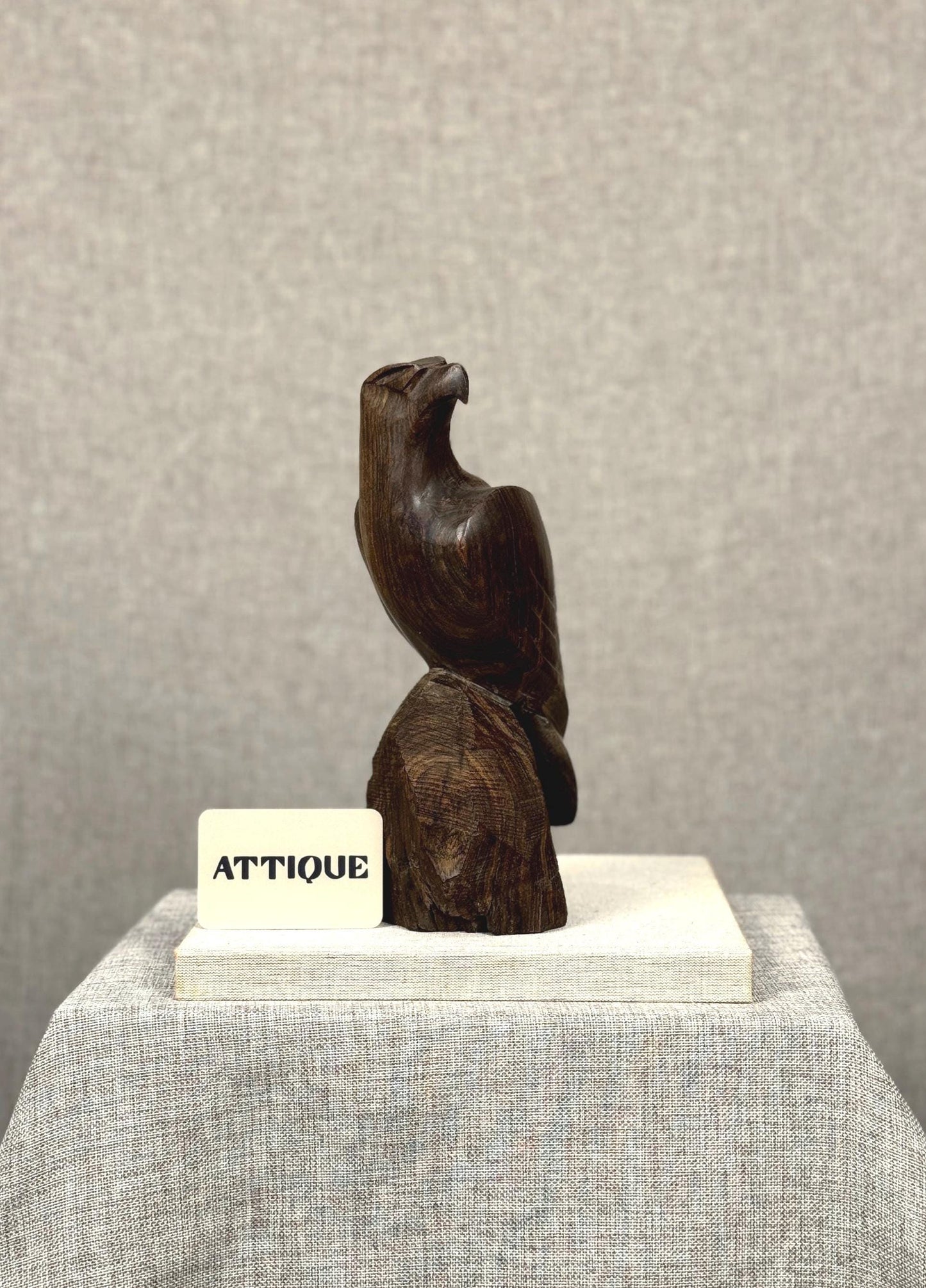 Vintage Ironwood Bird Sculpture | Mid-Century Modern Carved Figurine