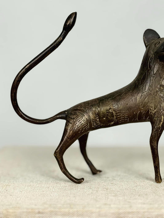 Benin Bronze Leopard Sculpture