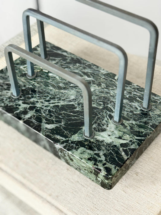Green Marble Letter Rack