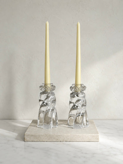 Pair of Baccarat Aladdin Crystal Candlesticks, 1970s