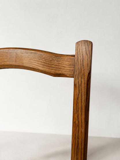 Large Brutalist Oak Wall Mirror