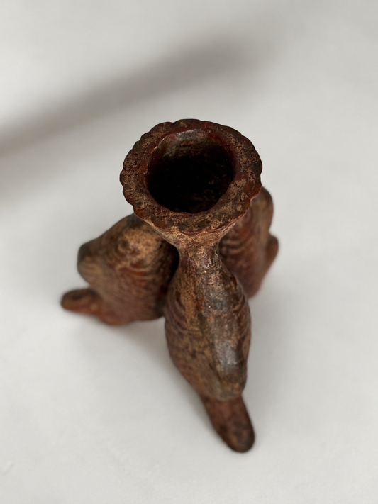 Terracotta Three Fish Candle Holder