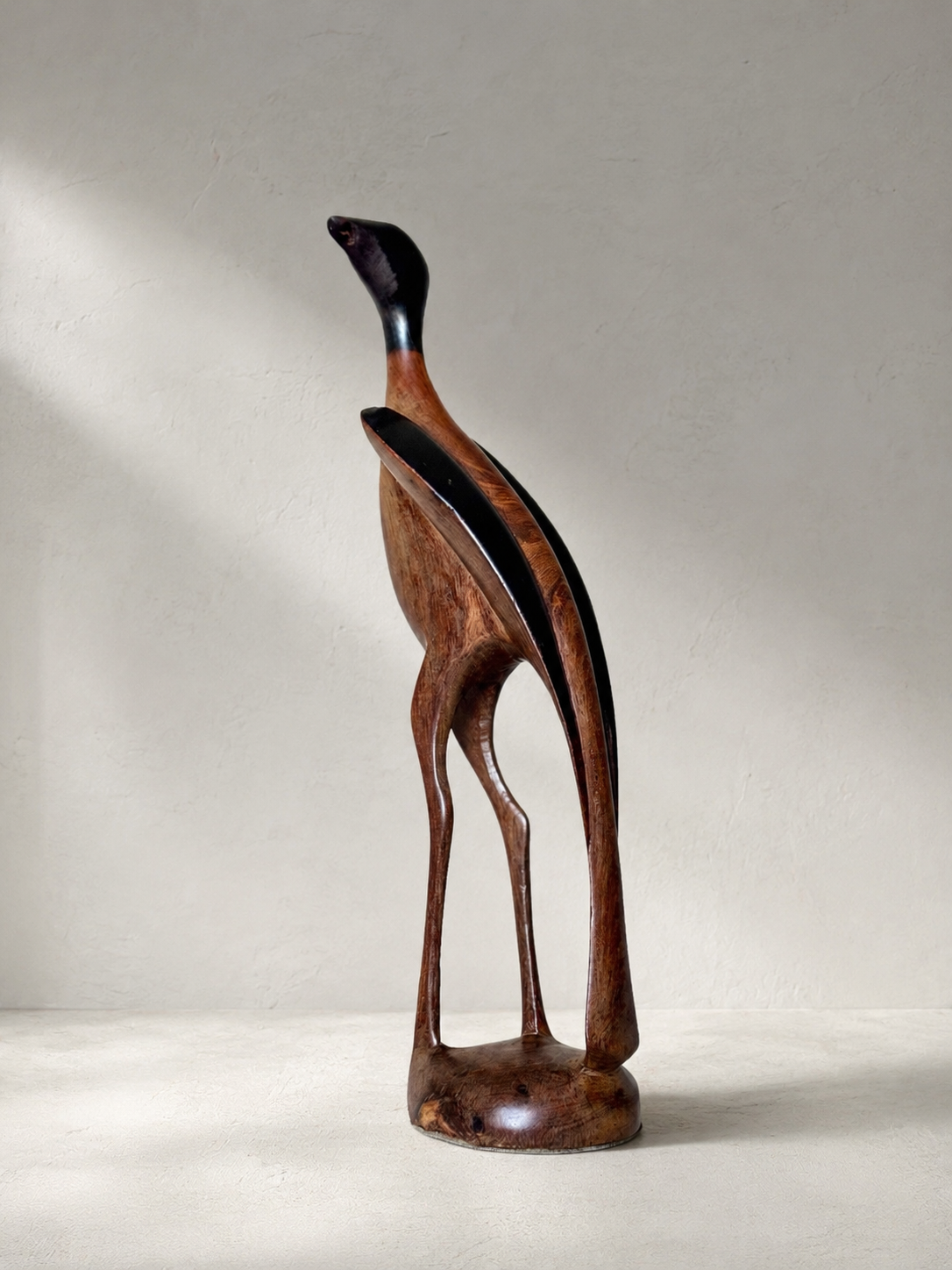 Carved Wooden Bird Sculpture