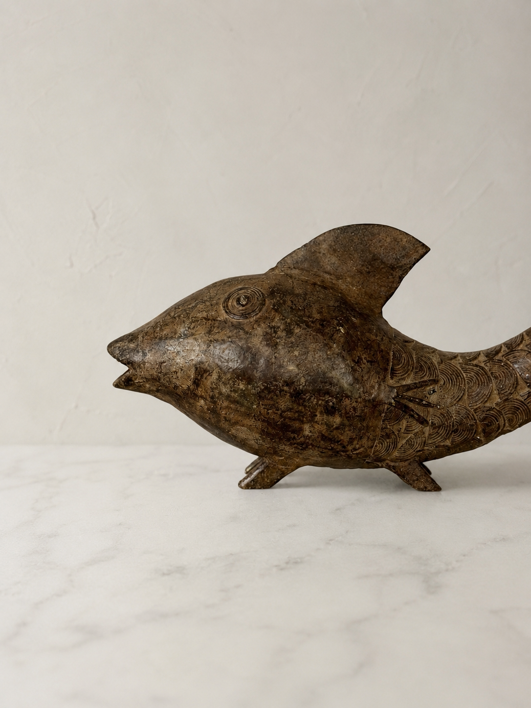 Burkinabé Bronze Fish Sculpture, Burkina Faso