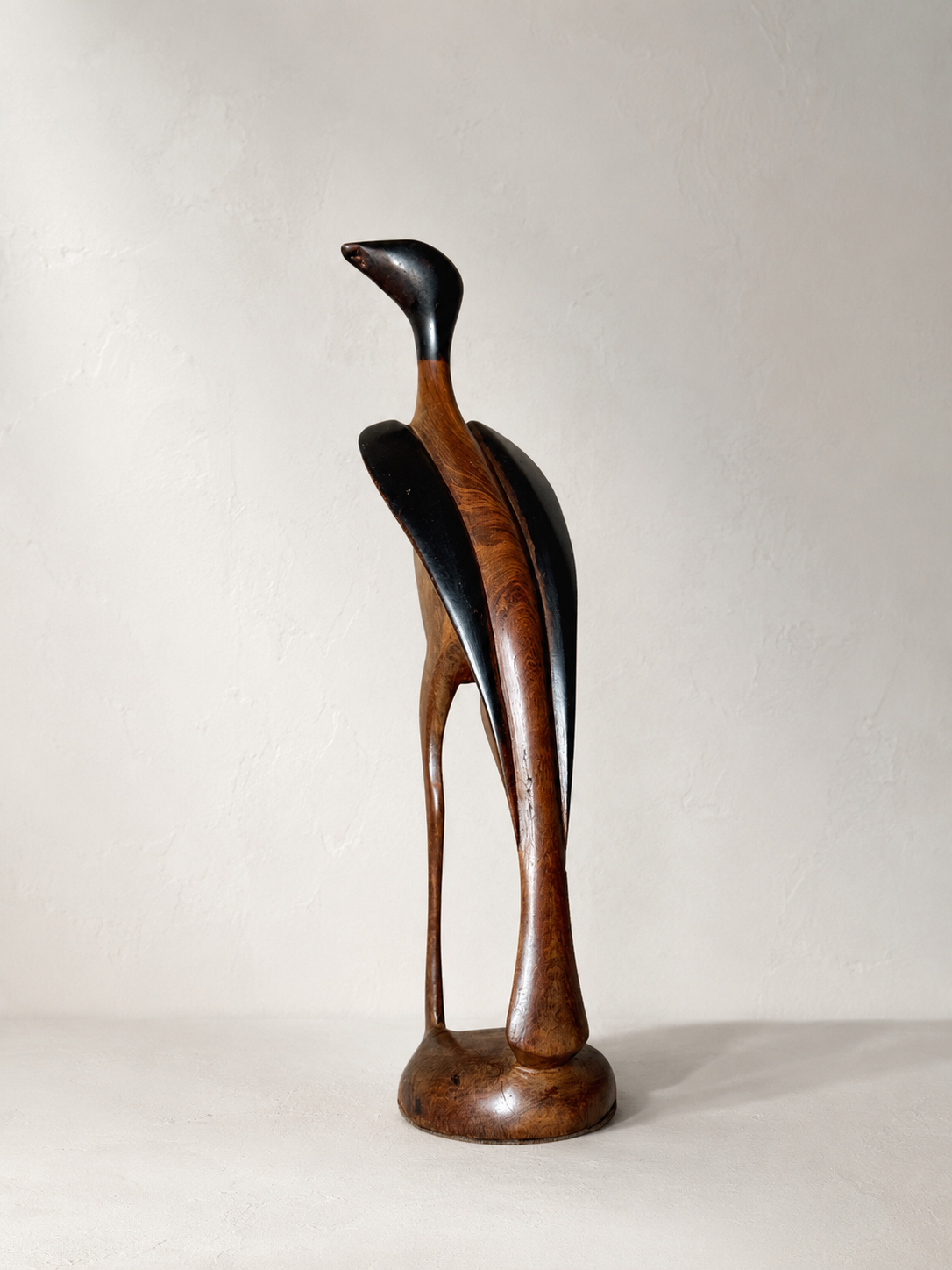 Carved Wooden Bird Sculpture