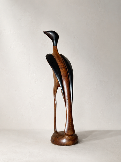 Carved Wooden Bird Sculpture