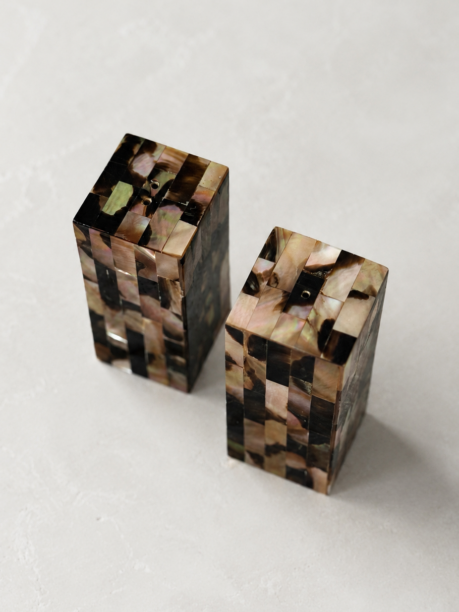 Mother of Pearl Salt and Pepper Shakers