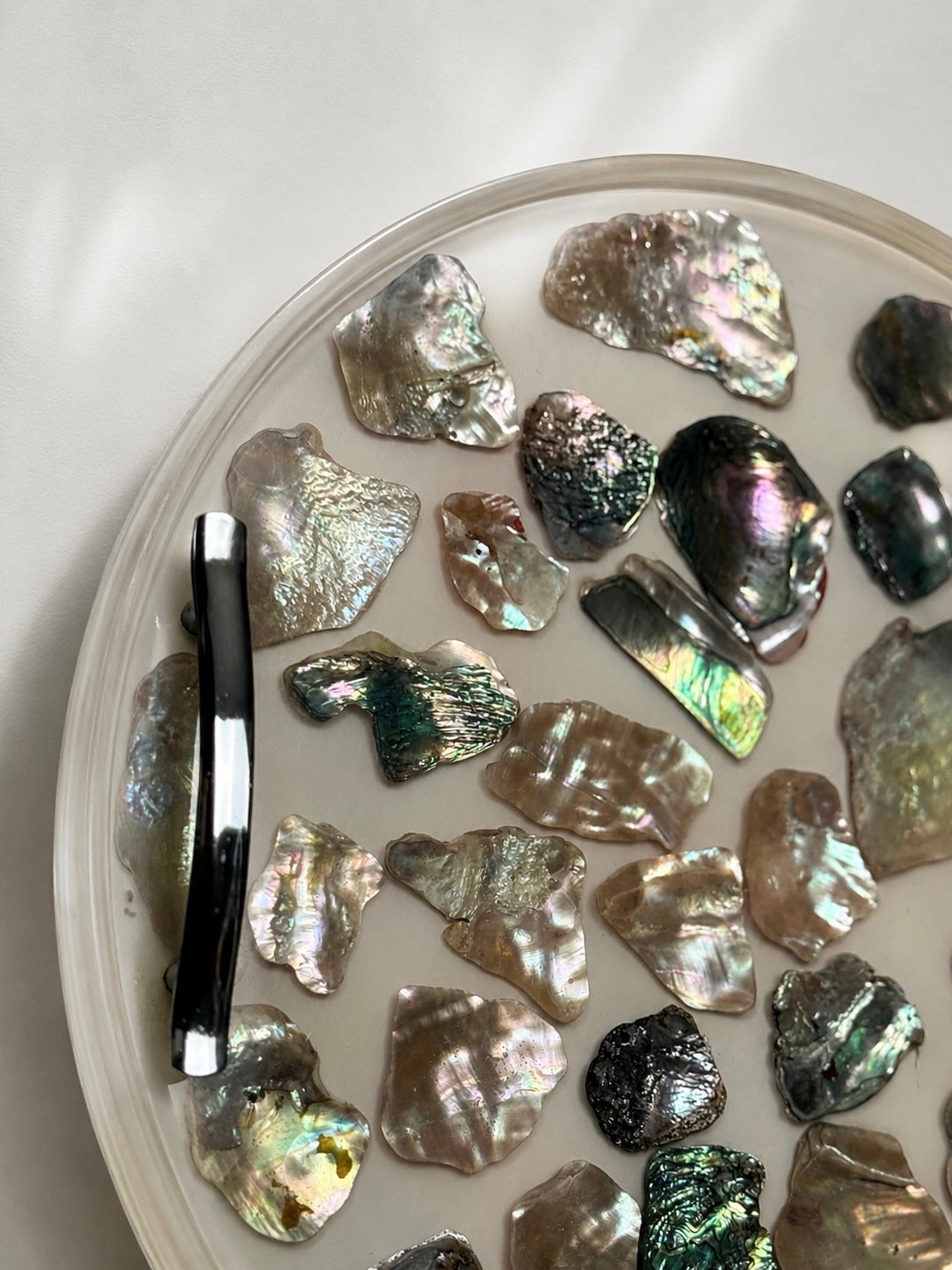 Lucite and Abalone Shell Tray