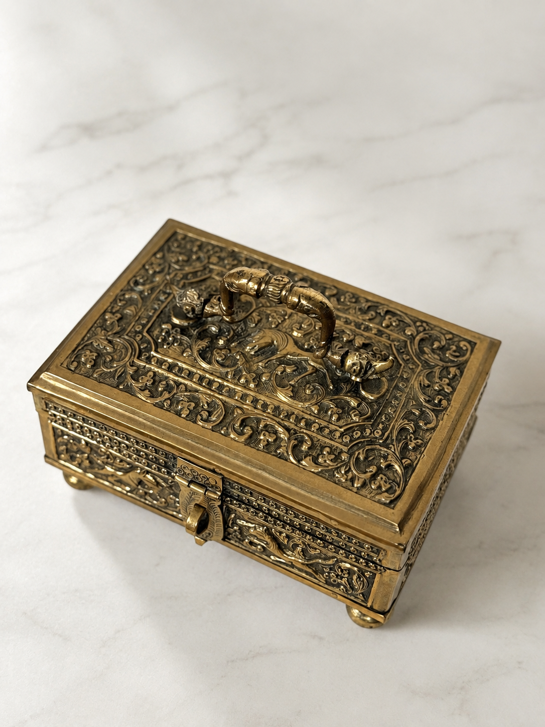 Ornate Brass Lidded Box