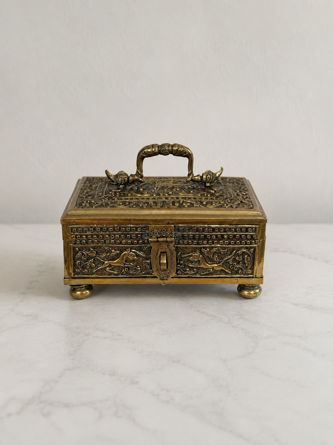 Ornate Brass Lidded Box
