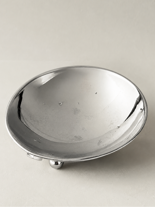 Modernist Chrome Bowl on Ball Feet