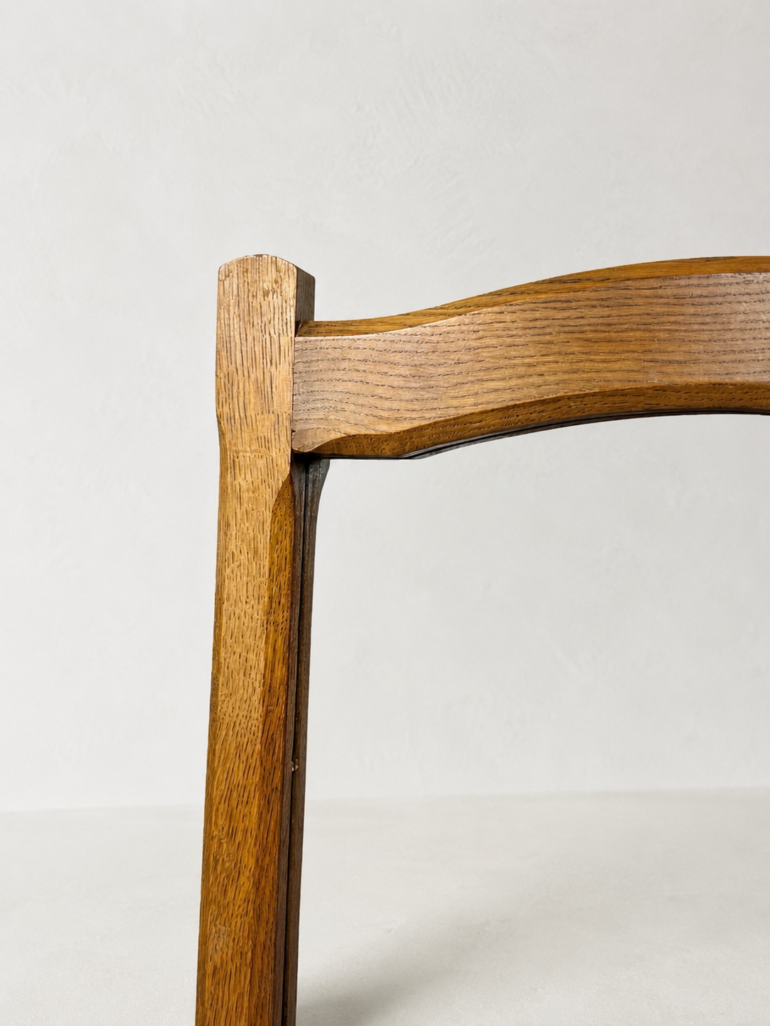 Large Brutalist Oak Wall Mirror