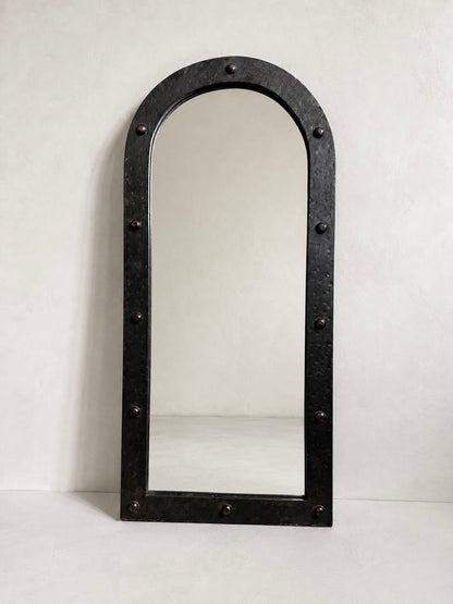 French Wrought Iron Arched Mirror