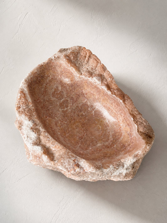 Pink Onyx Calcite Catchall Bowl
