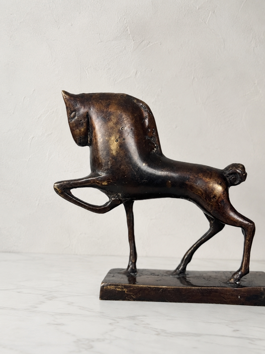 Modernist Metal Horse Sculpture