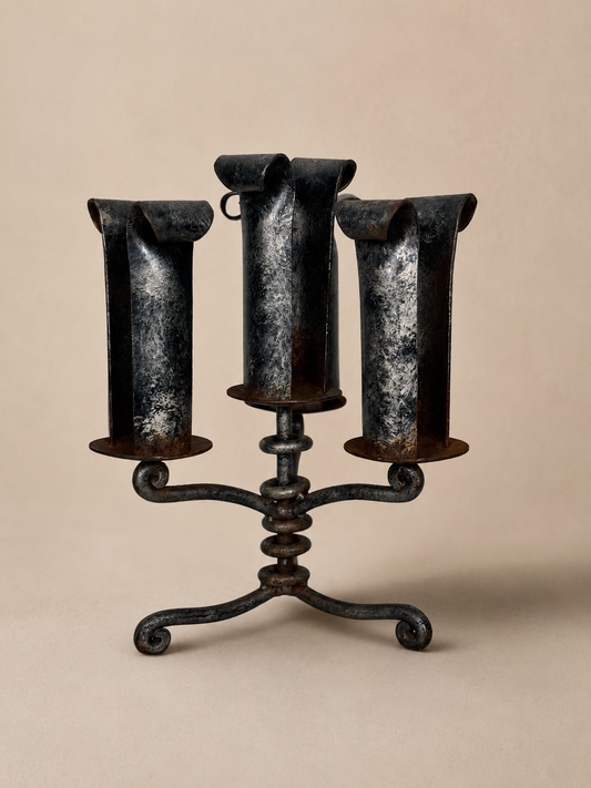 Wrought Iron Four Arm Candelabra