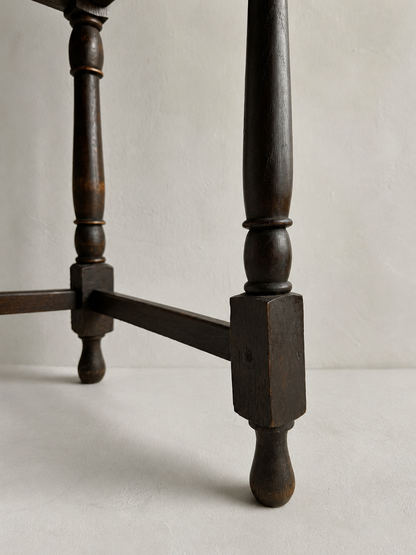 Antique Victorian Oak Green Man Side Table