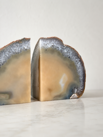 Pair of Natural Agate Bookends