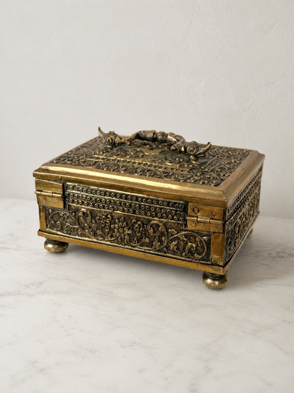 Ornate Brass Lidded Box