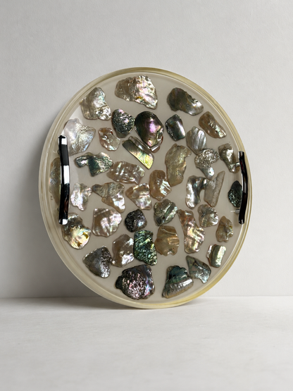 Lucite and Abalone Shell Tray