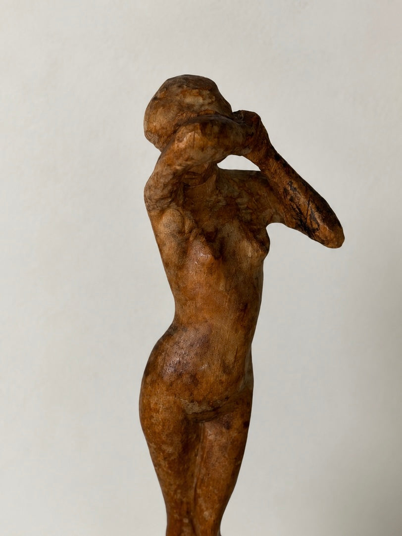 Carved Wood Female Figure Sculpture