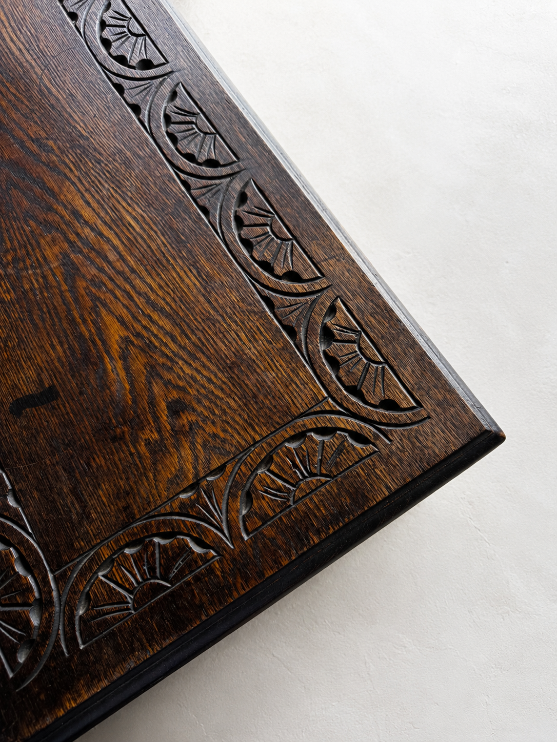 Antique Victorian Oak Green Man Side Table