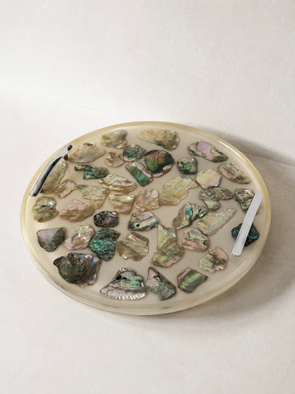 Lucite and Abalone Shell Tray