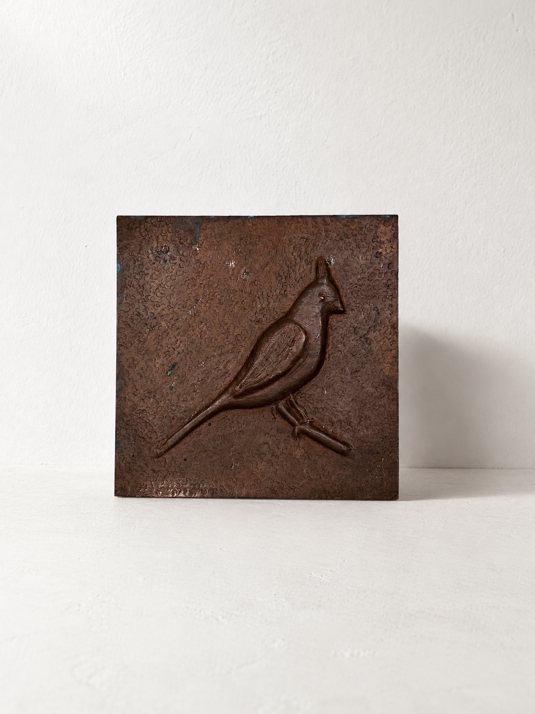 Copper Bird Repoussé Wall Plaque by Jack Jones