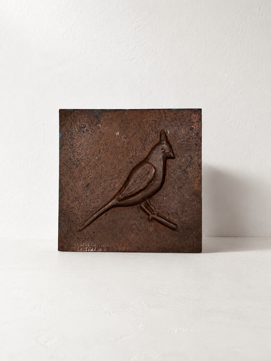 Copper Bird Repoussé Wall Plaque by Jack Jones