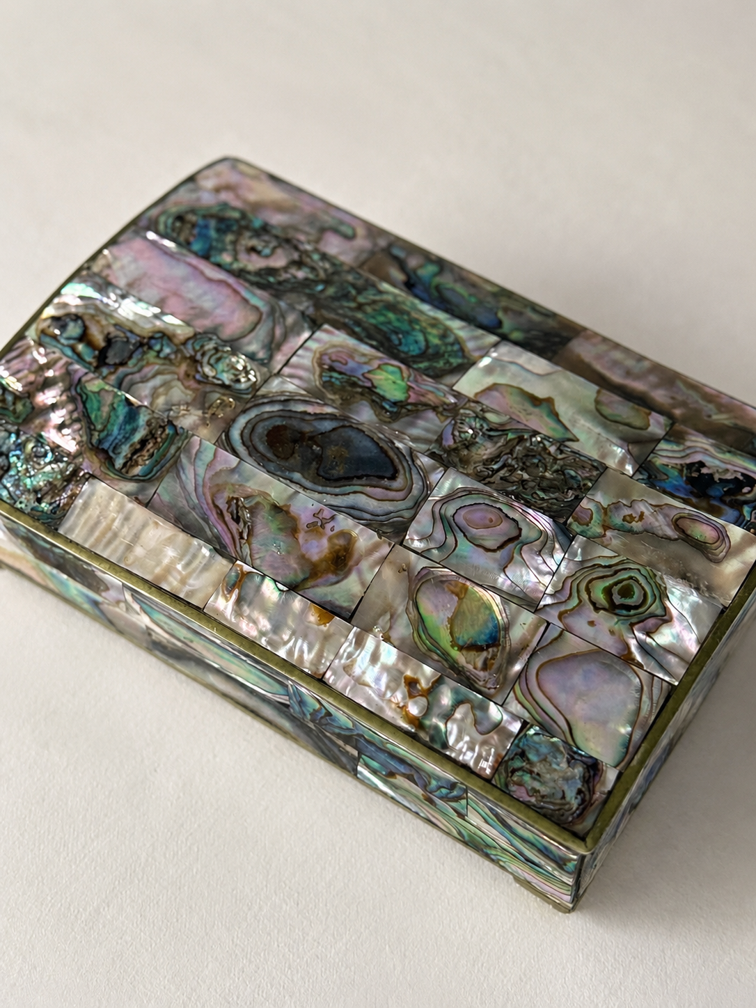 Alpaca Silver & Abalone Lidded Box