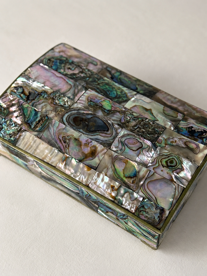 Alpaca Silver & Abalone Lidded Box