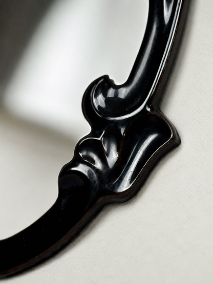 Art Nouveau Enamelled Cast Iron Wall Mirror