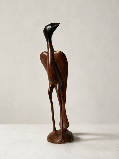 Carved Wooden Bird Sculpture