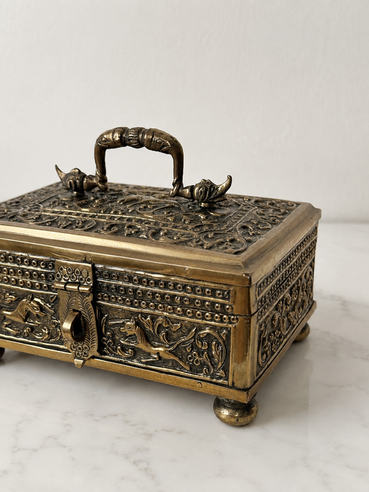 Ornate Brass Lidded Box