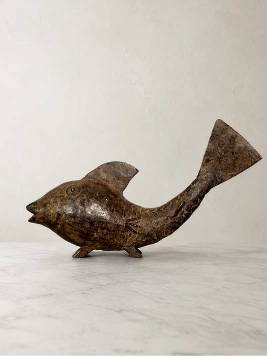 Burkinabé Bronze Fish Sculpture, Burkina Faso