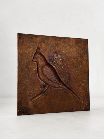 Copper Bird Repoussé Wall Plaque by Jack Jones